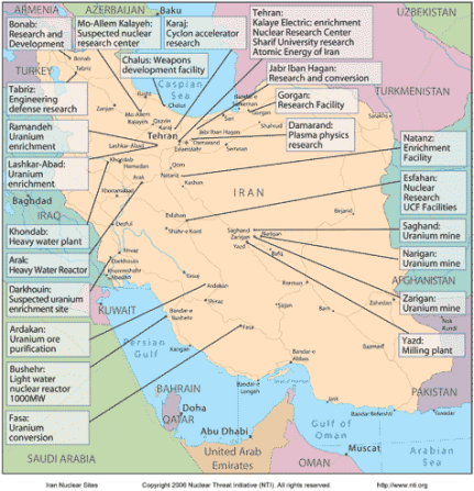 Iran nuclear sites 