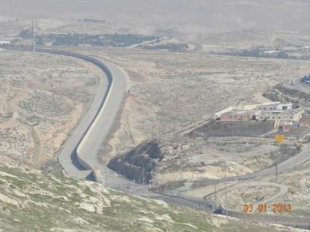 A completed section of the Palestinian bypass road. Its final completion will enable transportation continuity between the northern and southern West Bank, similar to other existing “fabric of life” roads built for the Palestinians. Credit: JCPA